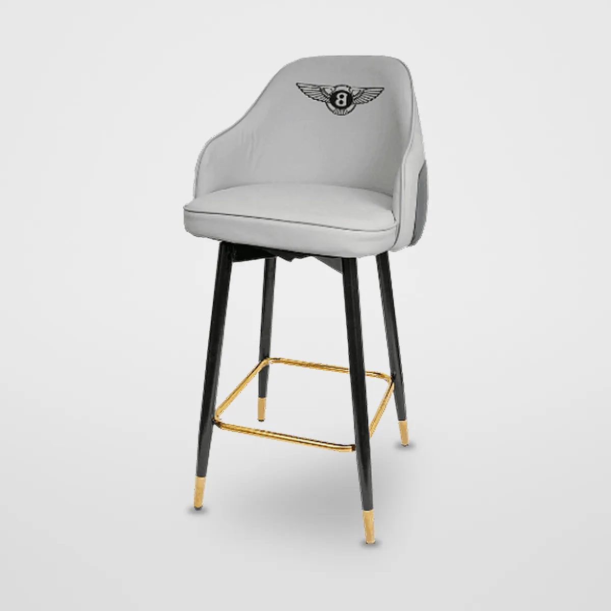 Fixed Leatherette Bar Stool CZ-B-033 – view 4