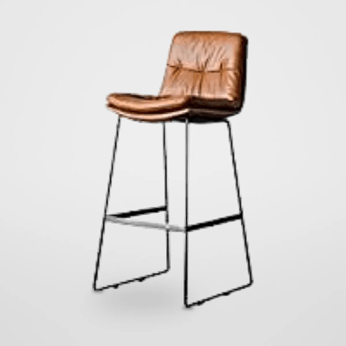 Fixed Leatherette Bar Stool CZ-B-044 – view 2