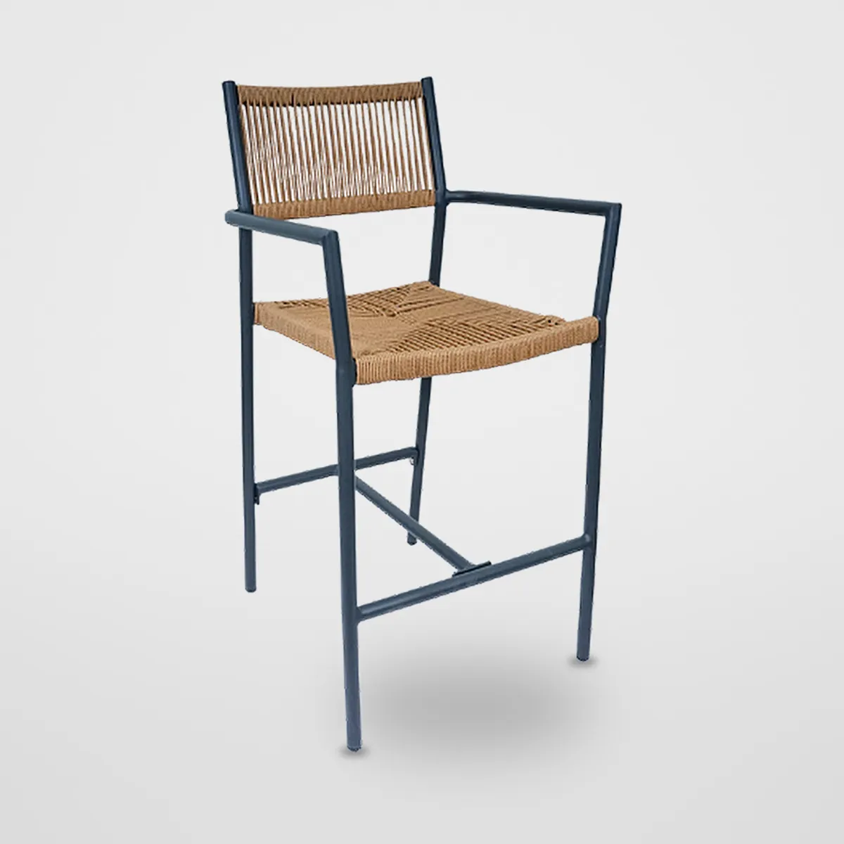 Fixed Rope-Weave Bar Stool CZ-B-070