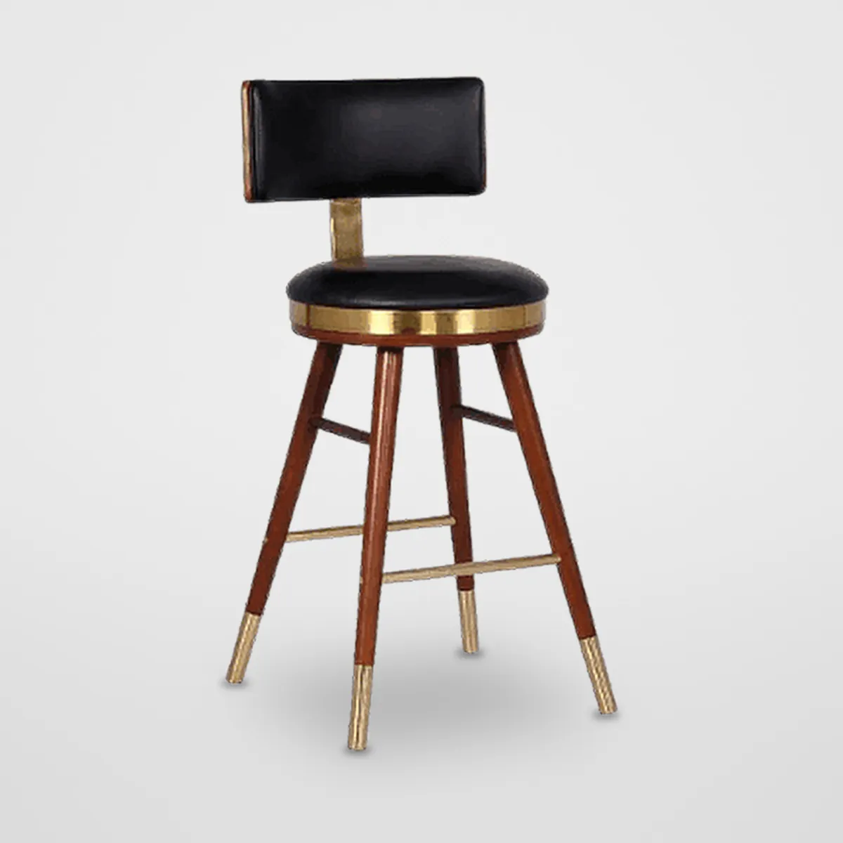 Fixed Leatherette Bar Stool CZ-B-075